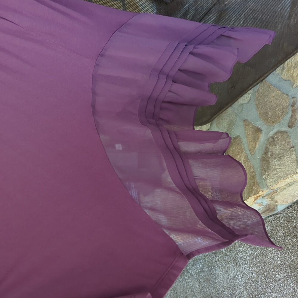LOGO By Lori Goldstein Purple Jacket And Tank Set - Picture 6 of 8